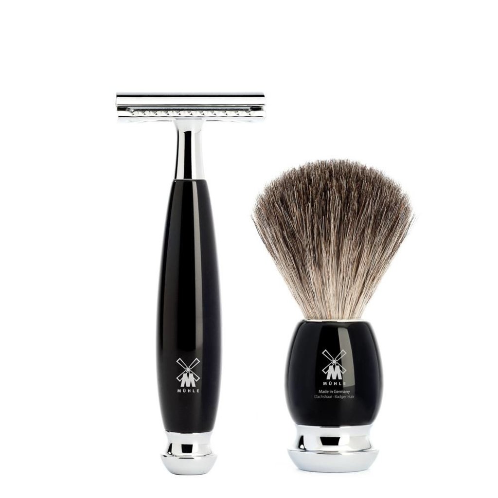 Shaving Set Vivo 3-part - Black - Saf.Razor