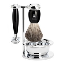 Shaving Set Vivo 4-part - Black - Saf.Razor