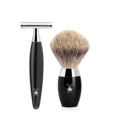 Shaving Set Kosmo 3-part - Black - Saf.Razor