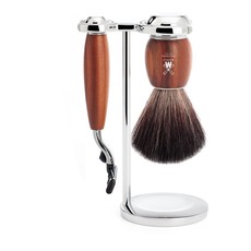 Shaving Set Vivo 3-part - Plum wood - Mach3®