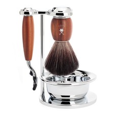 Shaving Set Vivo 4-part - Plum wood - Mach3®