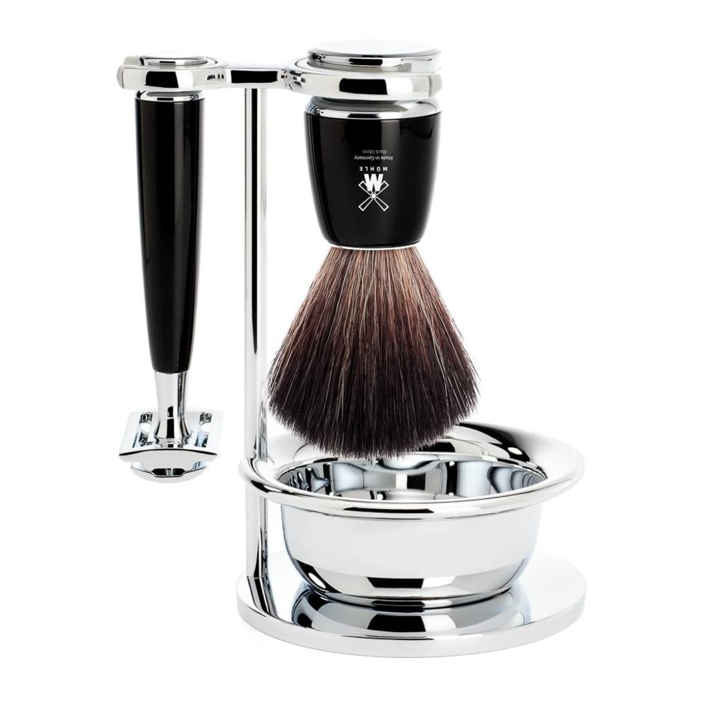 Shaving Set Rytmo 4-part - Black - Saf.Razor