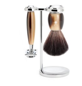 S21M332SR - Scheerset Vivo - Hoornbruin - Saf.Razor - Fibre®