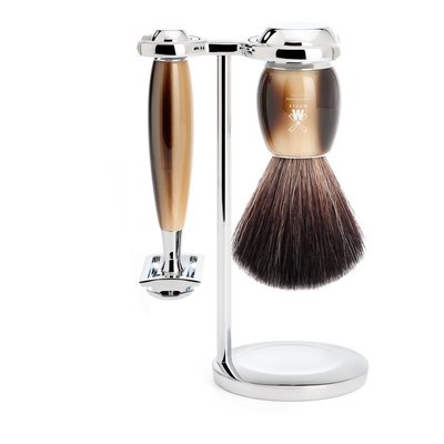 S21M332SR - Scheerset Vivo - Hoornbruin - Saf.Razor - Fibre®