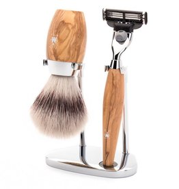 S31H870 - Shaving Set Kosmo - Olive wood - Mach3® - Fibre®