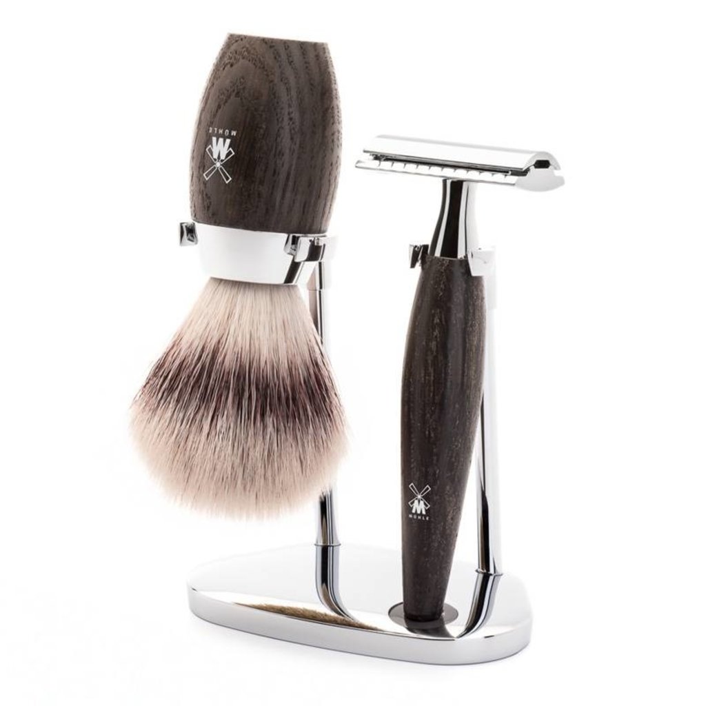 Shaving Set Kosmo 3-part - Bog Oak - Saf.Razor