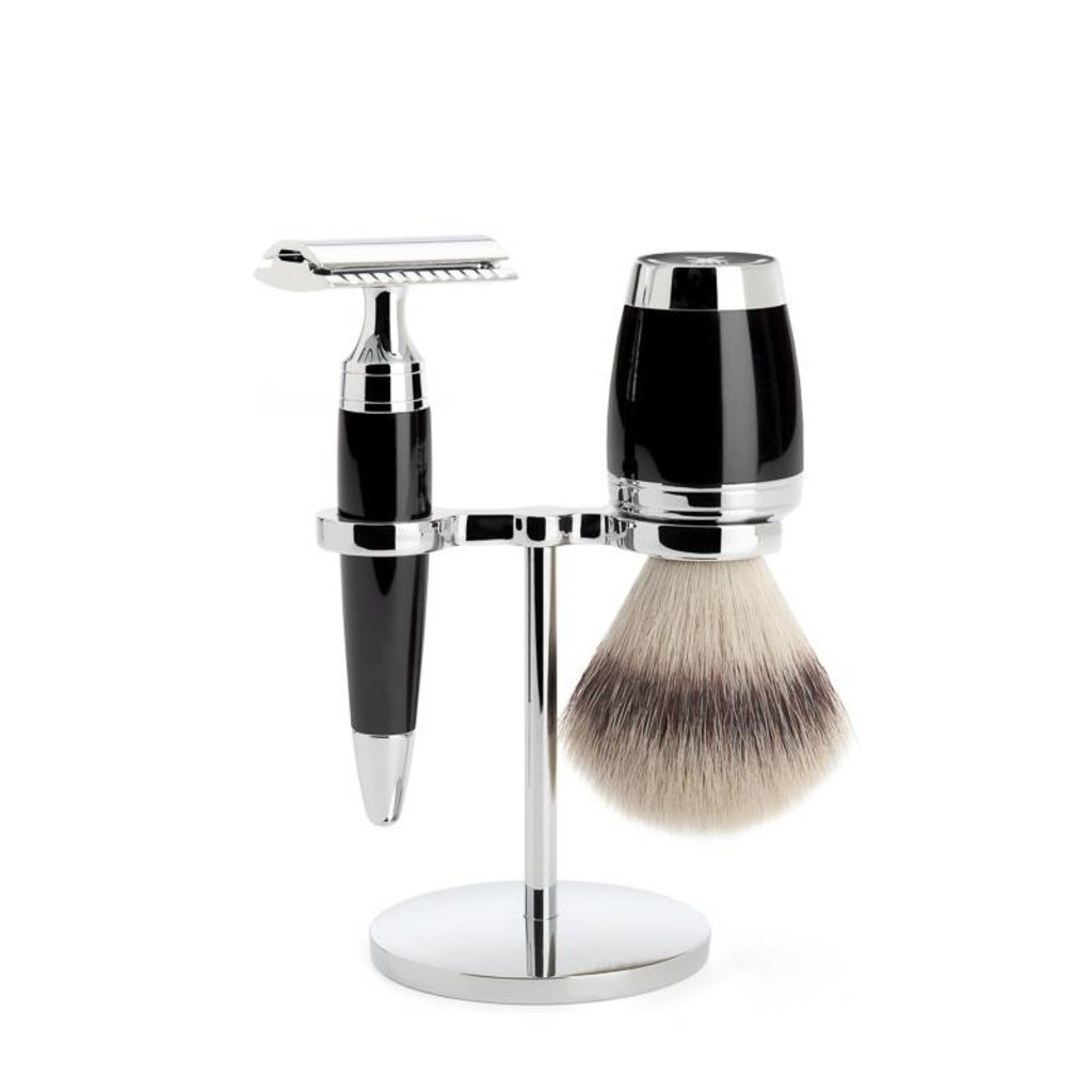 Shaving Set Stylo 3-part - Black - Saf.Razor