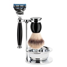 Shaving Set Sophist 4-part - Black - Fusion®