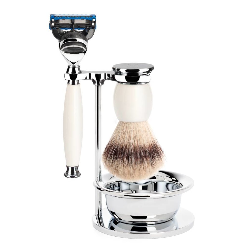 Shaving Set Sophist 4-part - Porcelain - Fusion®