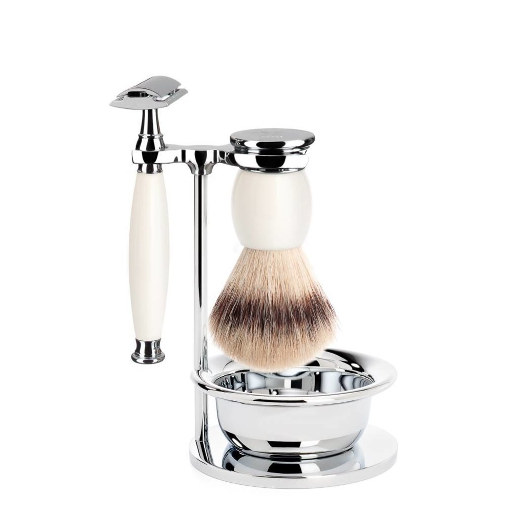 Shaving Set Sophist 4-part - Porcelain - Saf.Razor