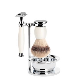 S33P84SSR - Shaving Set Sophist - Porcelain - Saf.Razor - Fibre®