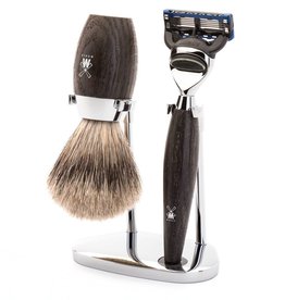 S281H873F - Shaving Set Kosmo - Bog Oak - Fusion® - Badger
