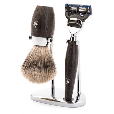 S281H873F - Shaving Set Kosmo - Bog Oak - Fusion® - Badger