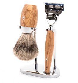 S281H870F - Shaving Set Kosmo - Olive wood - Fusion® - Badger