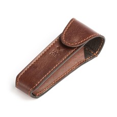 Leather pouch voor safety razor - Brown