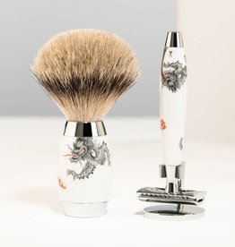 S493ED-MEISSEN-SR - Scheerset Meissen Porselein -  Saf.Razor & Dashaar