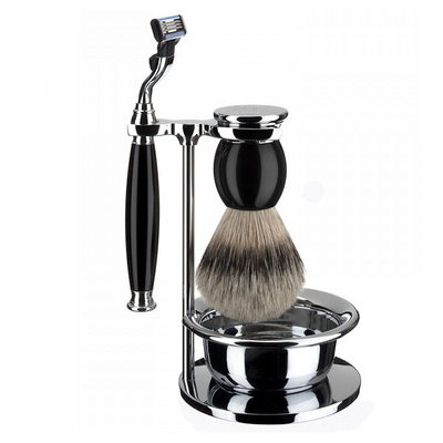 S93K44SM3 - Shaving Set  Sophist - Black - Silvertip - Mach3®