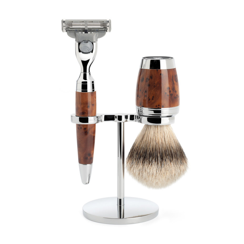 Shaving Set 3-part  Stylo - Thuja wood Mach3®