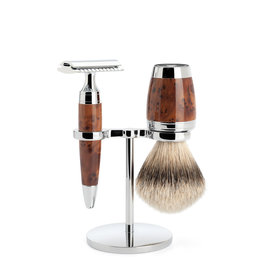 S091H71SR - Scheerset  Stylo - Thuja wood - Silvertip - Saf.Razor