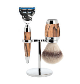 S31H72F - Shaving Set  Stylo - Spalted beech - Fibre® - Fusion®