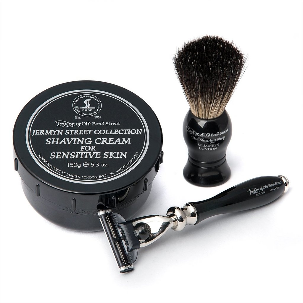 Pure Badger Shaving Brush, Razor Mach3 Victorian & Shavingcream