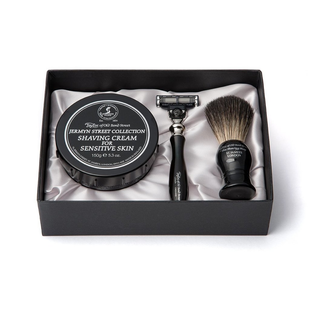 Pure Badger Scheerkwas, Scheermes & Shavingcream 150g Jermyn Street Collection