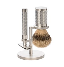 S91M94SR - Shaving Set Stainless Steel Silvertip