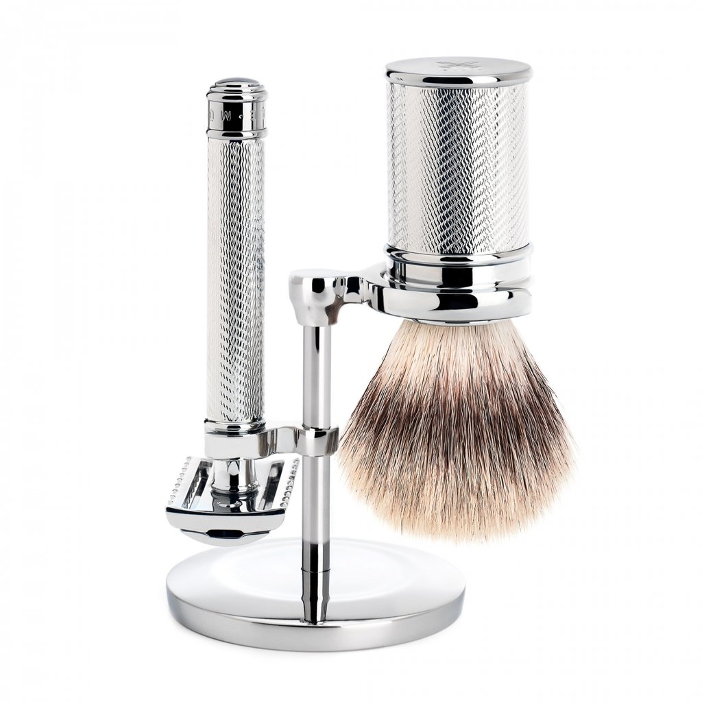 Shaving Set Traditional - Safety razor open comb - Fibre® - Chrome