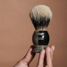 Shaving Brush Genuine Horn High Mountain White