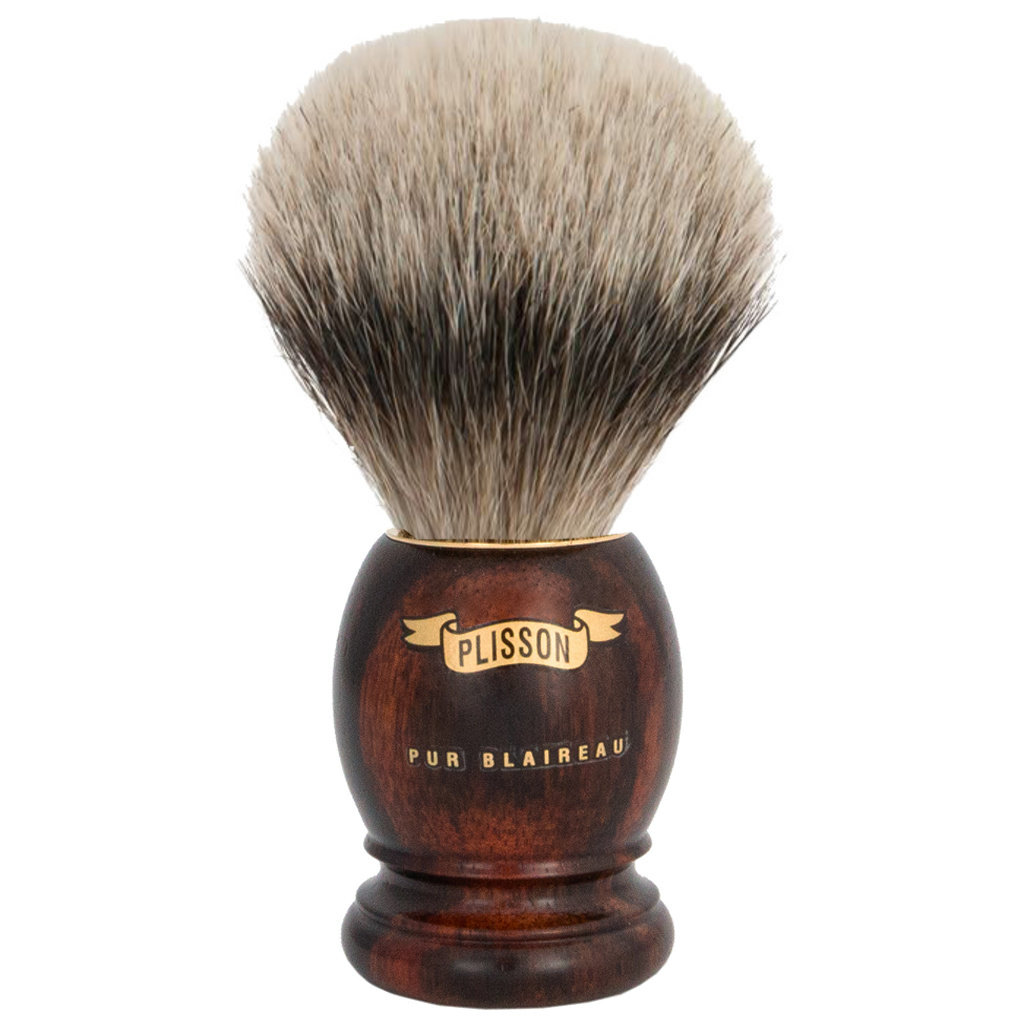 Shaving Brush Ebony European White