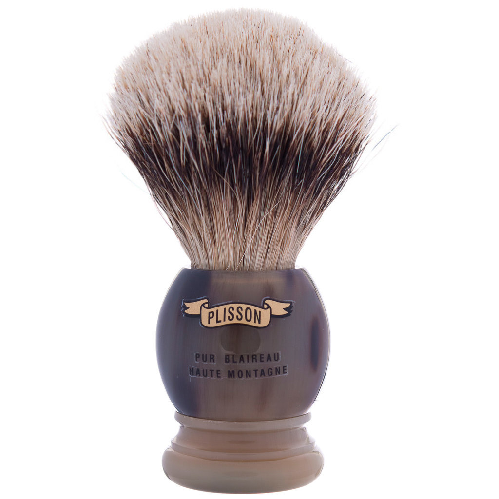 Shaving Brush Genuine Horn High Mountain White