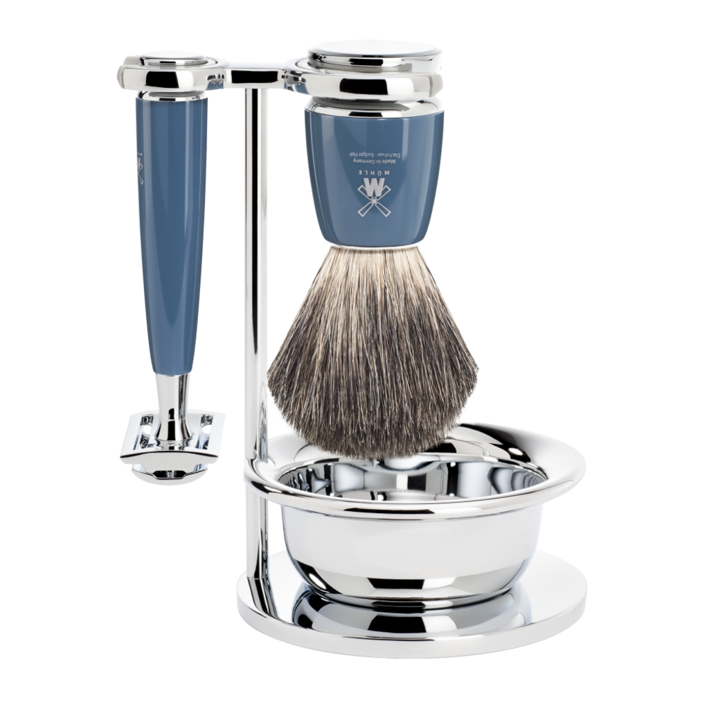 Shaving Set Rytmo 4-part - Petrol - Saf.Razor