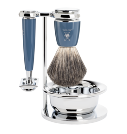 S81M228SSR - Shaving Set Rytmo - Petrol - Saf.Razor - Badger