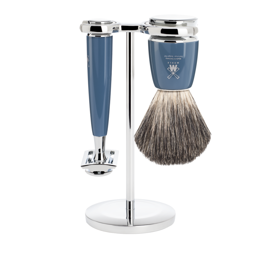 Shaving Set Rytmo 3-part - Petrol - Saf.Razor