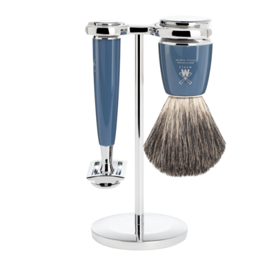 S81M228SR - Shaving Set Rytmo - Petrol - Saf.Razor - Badger