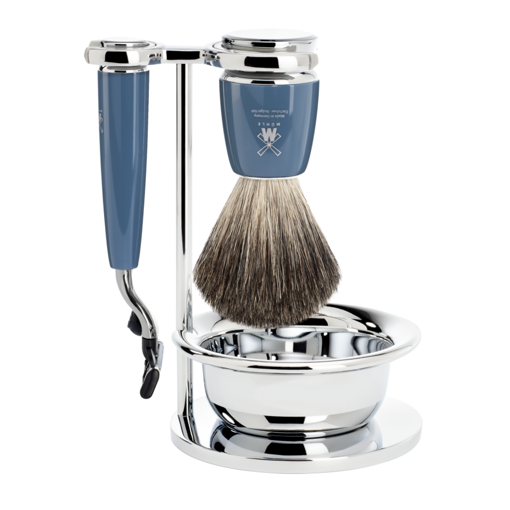 Shaving Set Rytmo 4-part - Petrol - Mach3®