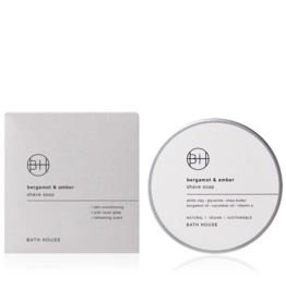 ABE91 - Bergamot & Amber Shave Soap 200g + FREE REFILL