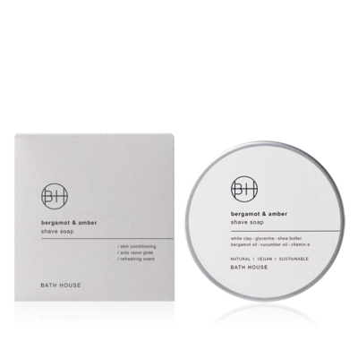 ABE91 - Bergamot & Amber Shave Soap 200g