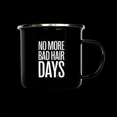 Enamel Coffee Cup No More Bad Hair Days