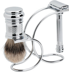 903881001 - Shaving set Silvertip shaving brush and Safety Razor Chrome