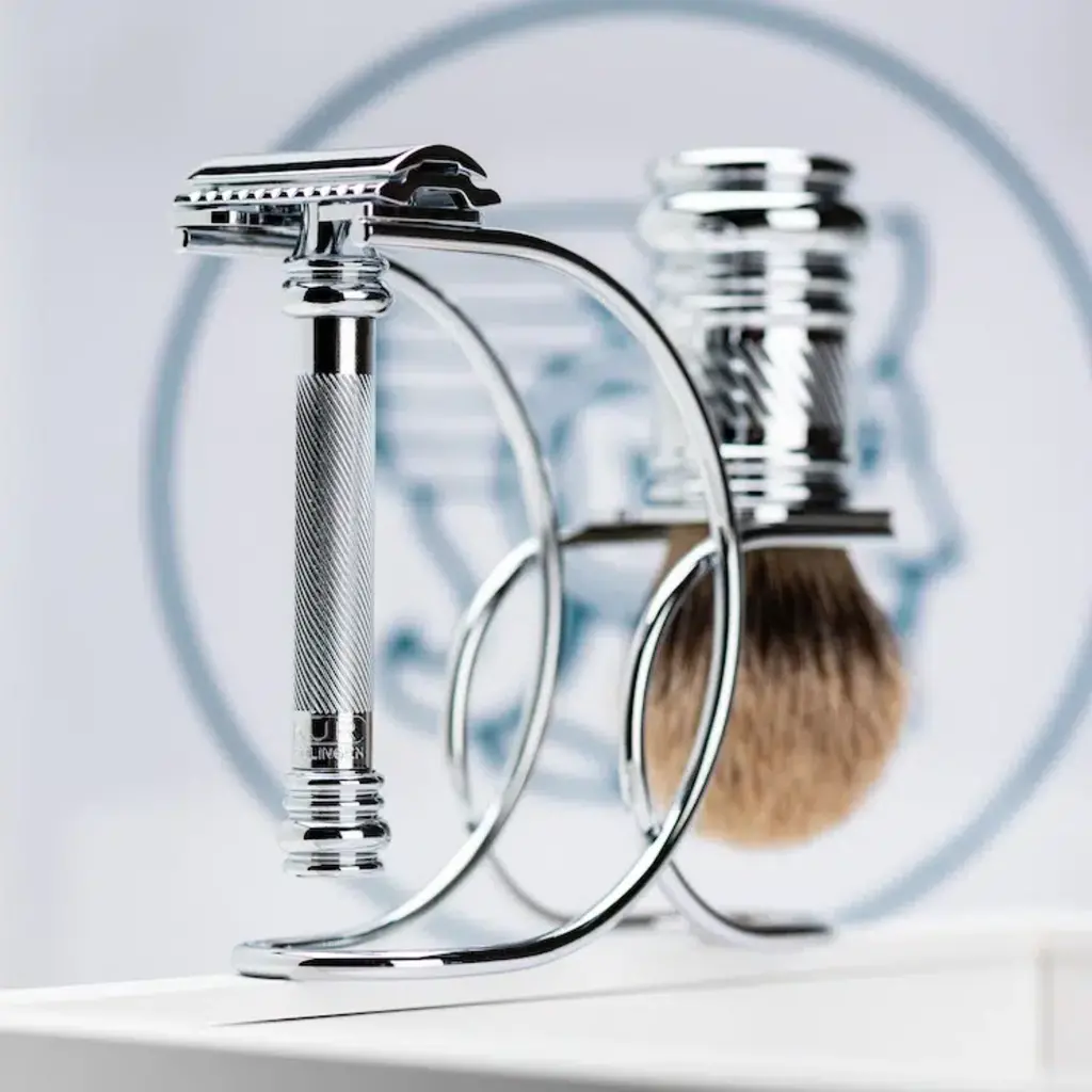 Scheerset Silvertip Scheerkwast en Safety Razor Chroom