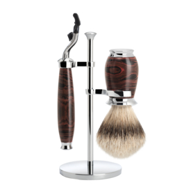 MÜHLE S091E58M3 - Shaving Set Purist - Ebonite - Mach3® - Badger