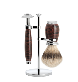 MÜHLE S091E58SR - Shaving Set Purist - Ebonite - Saf.Razor - Badger