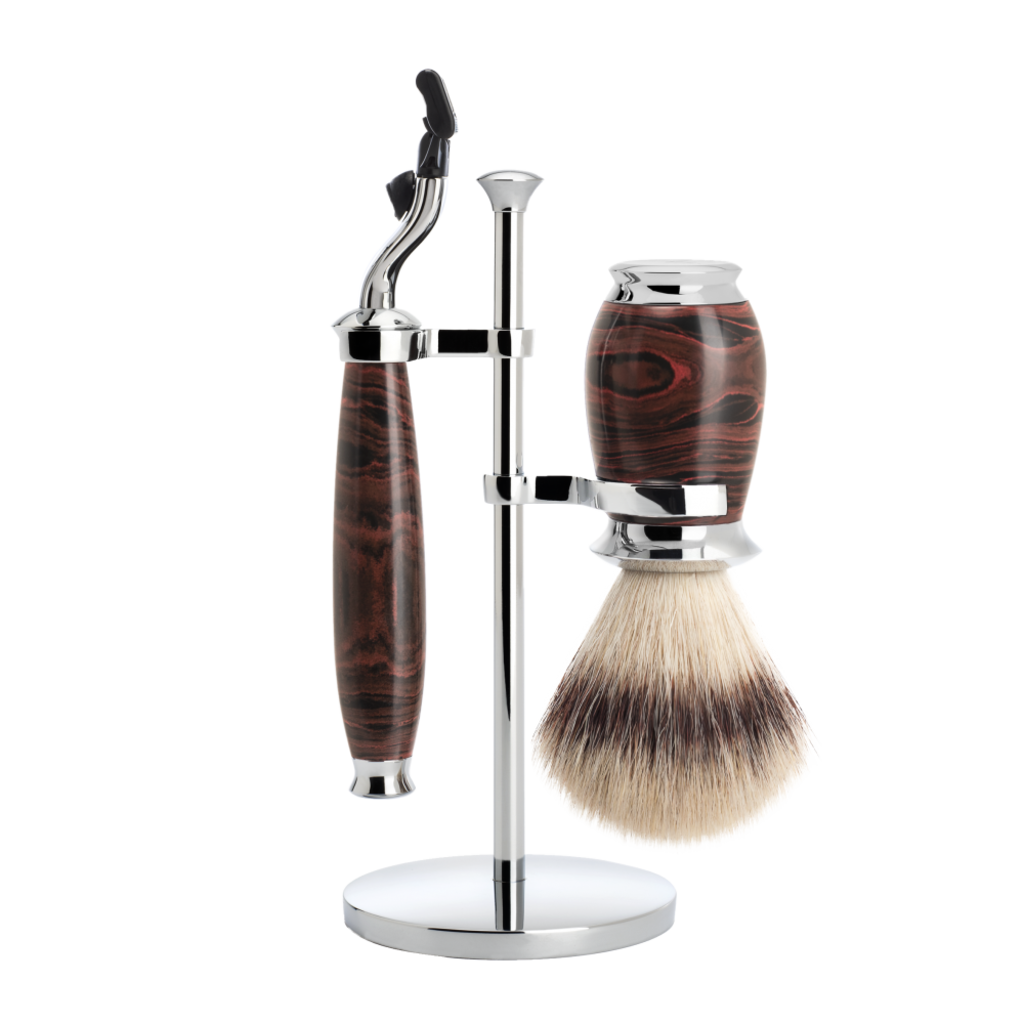 MÜHLE Shaving Set Purist 3-part - Ebonite - Mach3®