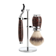 MÜHLE Shaving Set Purist 3-part - Ebonite - Mach3®