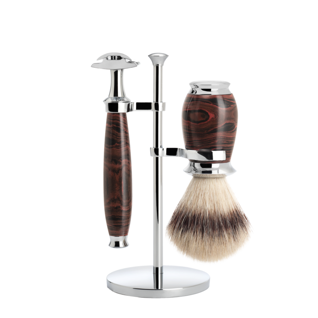 MÜHLE Shaving Set Purist 3-part - Ebonite - Saf.Razor