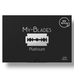 My-Blades MYBL-PLAT-DB -100 Double Edge Blades Platinum (10x10)