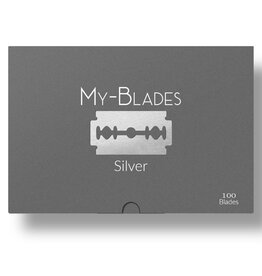 My-Blades MYBL-SIL-DB - 100 Double Edge Blades Silver (10x10)