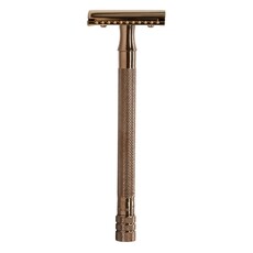 Safety Razor, Long Handle, Rose Gold Plated