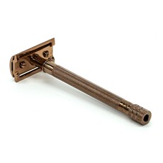 Safety Razor, Long Handle, Rose Gold Plated